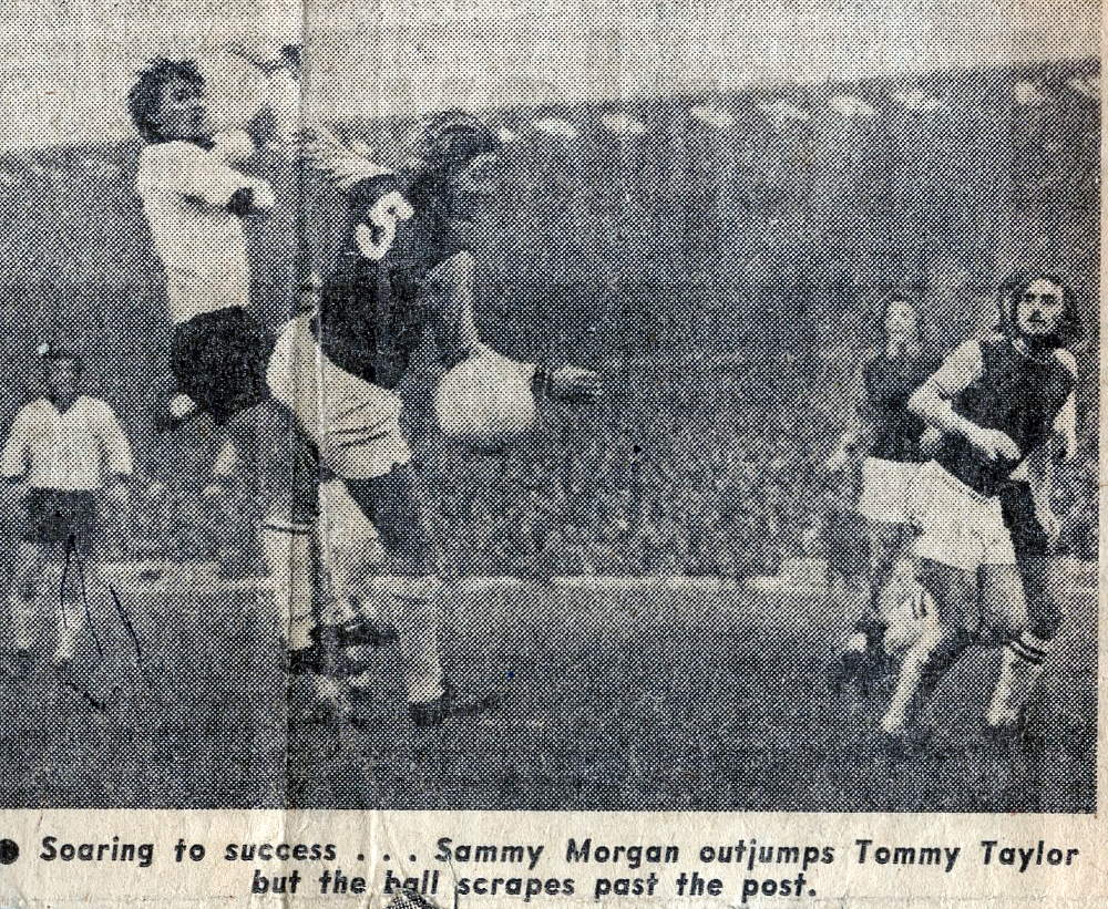 Sammy Morgan in action against West Ham 1973