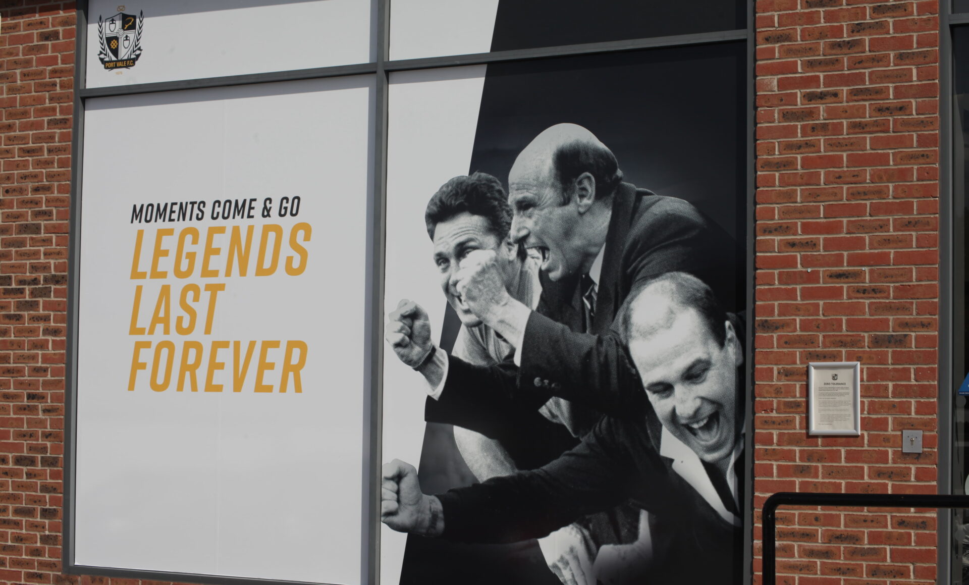 Port Vale signage - John Rudge - 2021