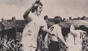 John James celebrates