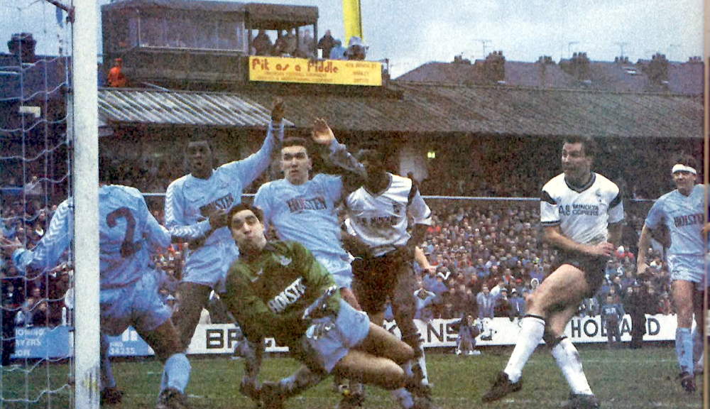 Phil Sproson scores against Spurs