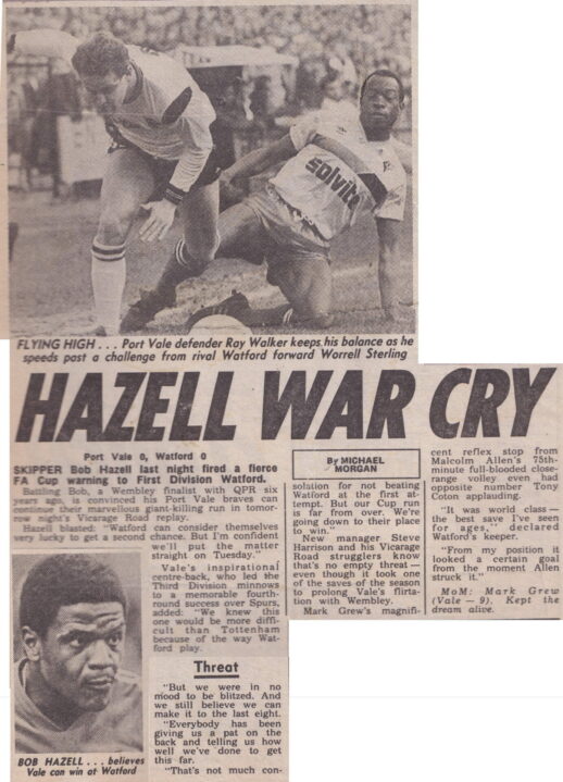 Port Vale 0-0 Watford, FA Cup 1988, match report