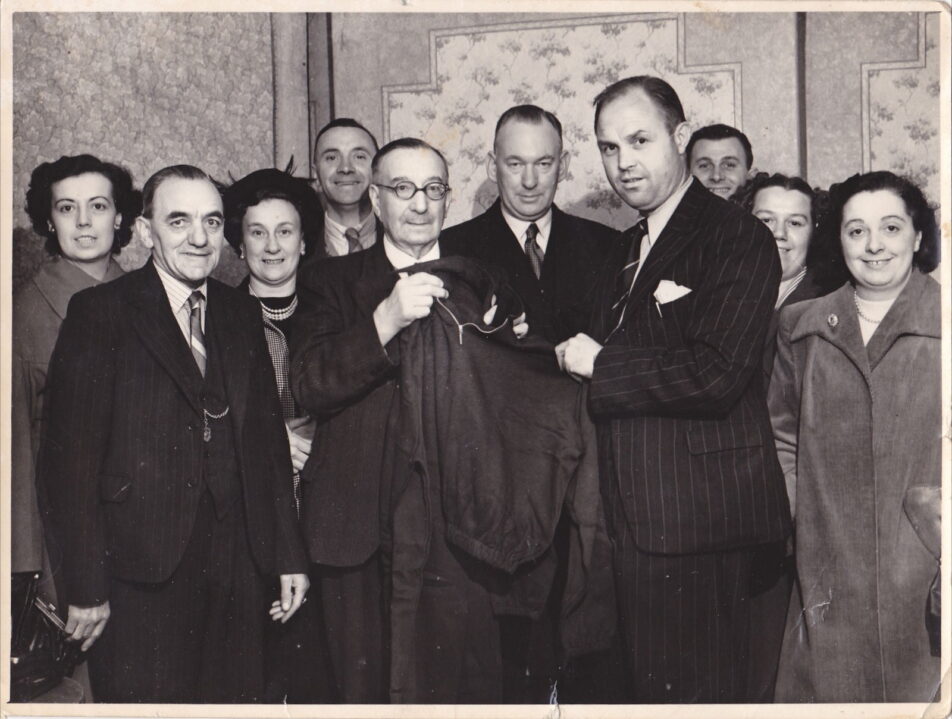 Port Vale history: Manager Freddie Steele and club officials