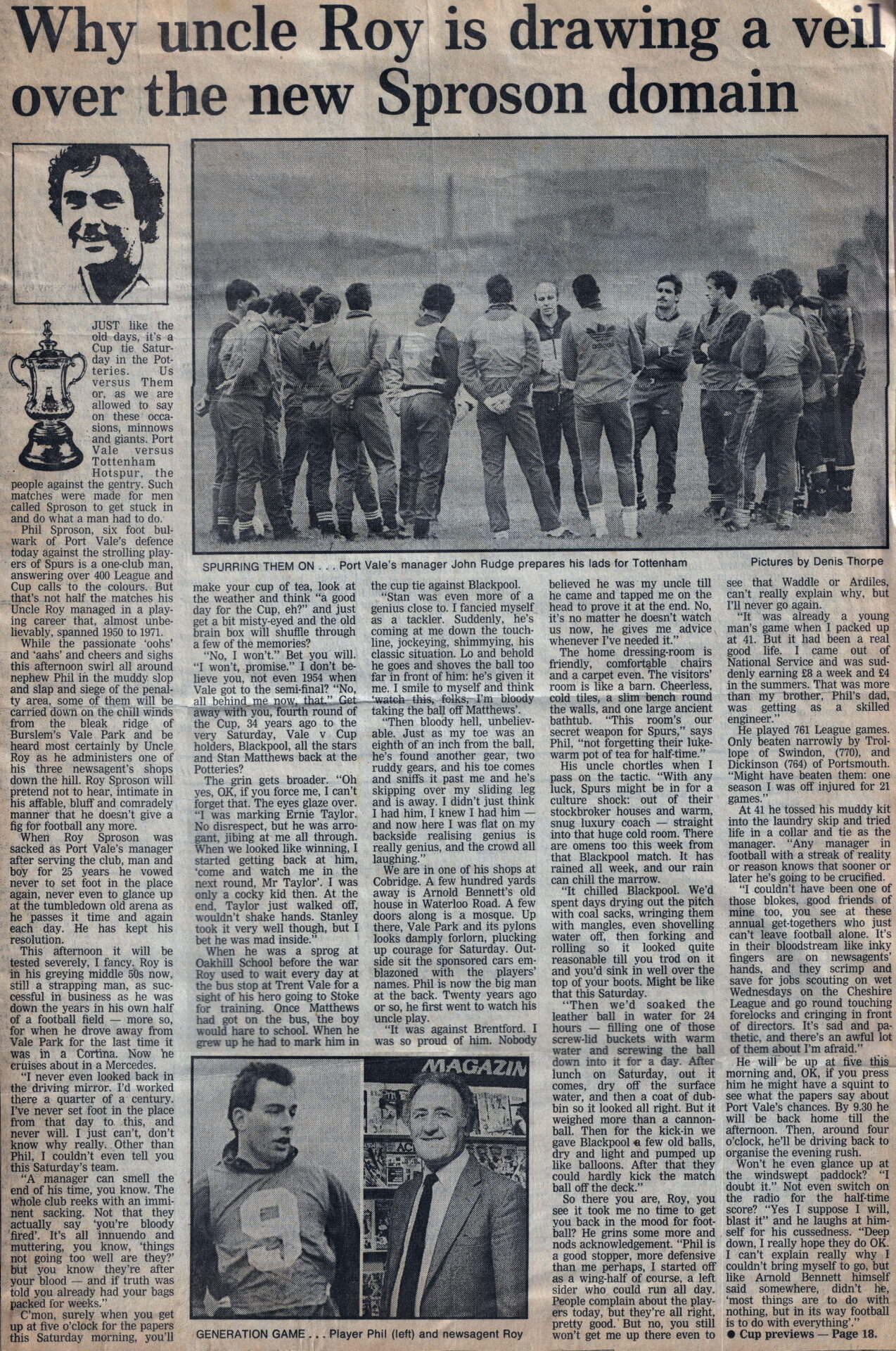 Roy and Phil Sproson preview