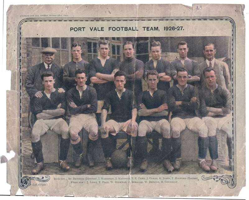 Port Vale 1926-27 team - colourised version