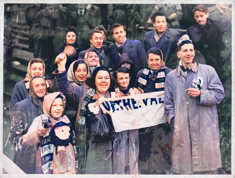 Port Vale fans - colourised version