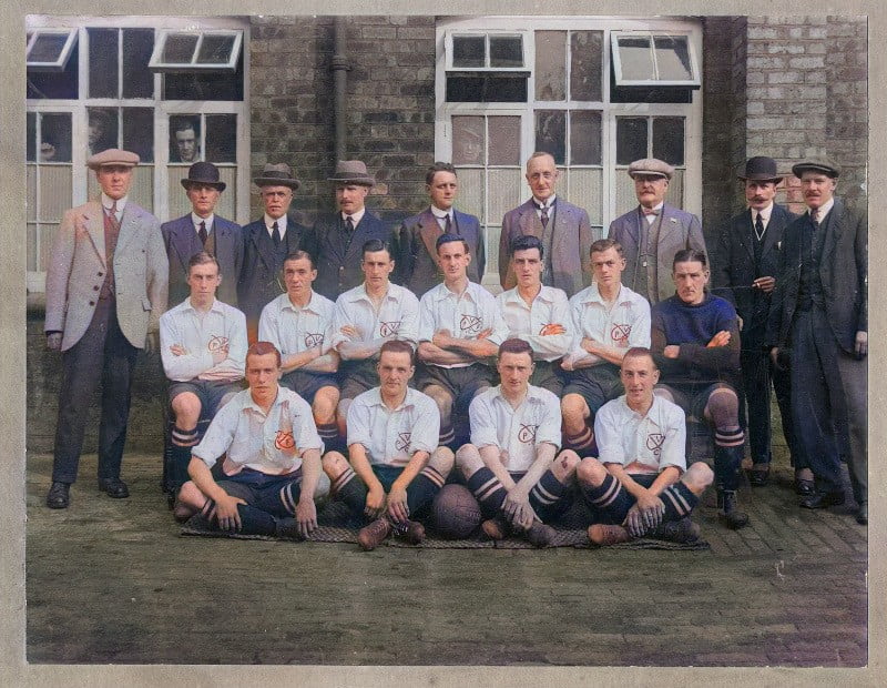 Port Vale history: Colourised version of Port Vale 1929 team line-up