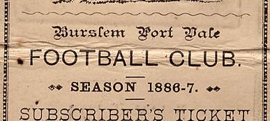 Port Vale history: vintage season ticket