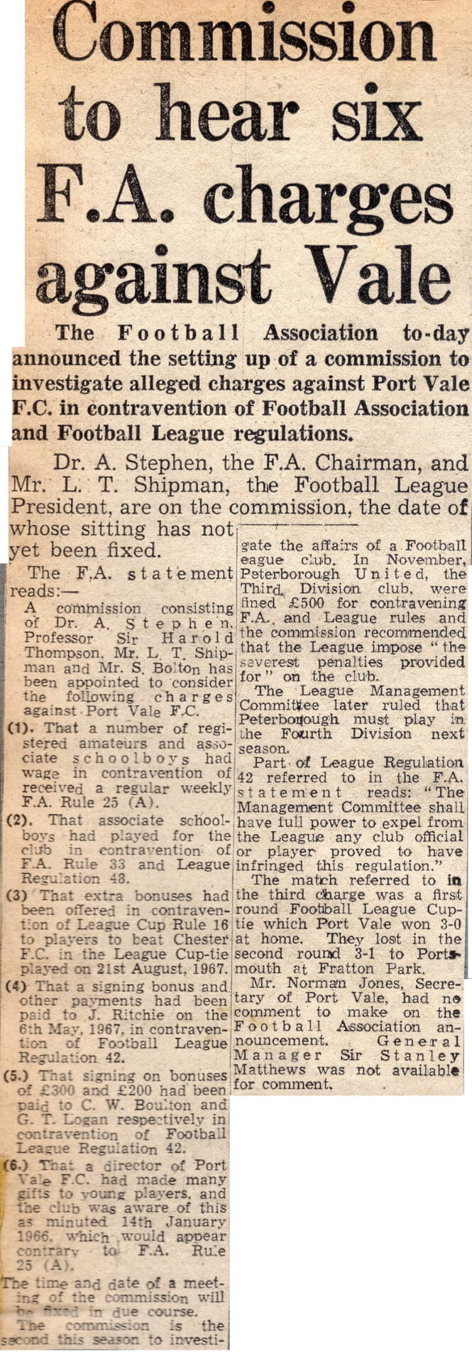 Commission to hear... - press clipping
