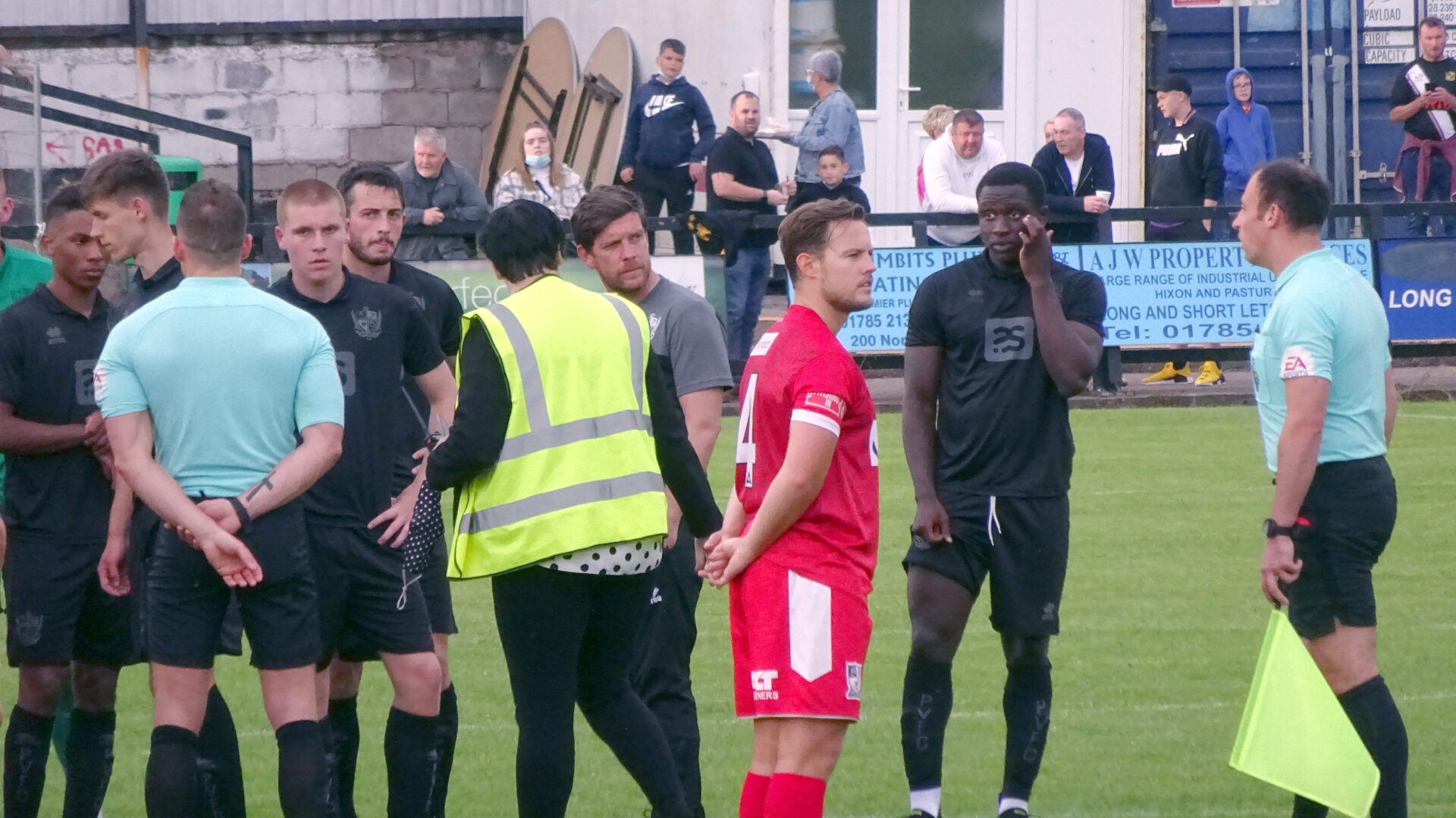 Stafford Rangers v Port Vale, 2021 - Darrell Clarke (centre)