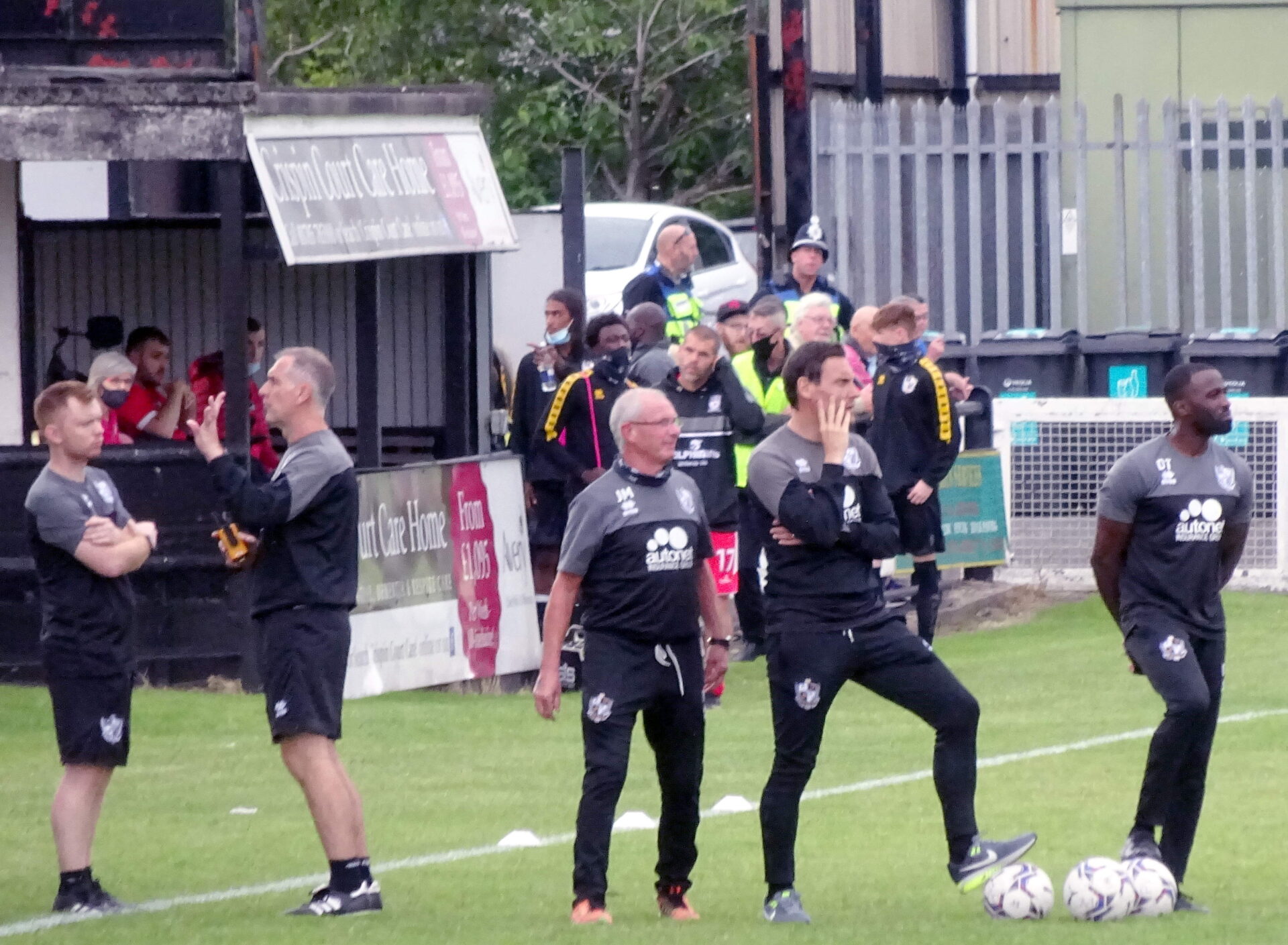 Stafford Rangers v Port Vale, 2021 - the Port Vale coaching team