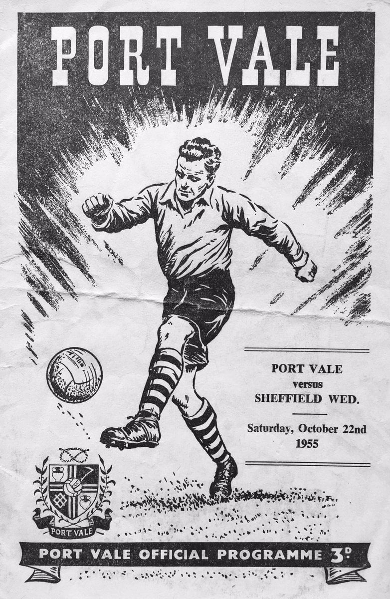 Port Vale v Sheffield Wednesday match programme 1955