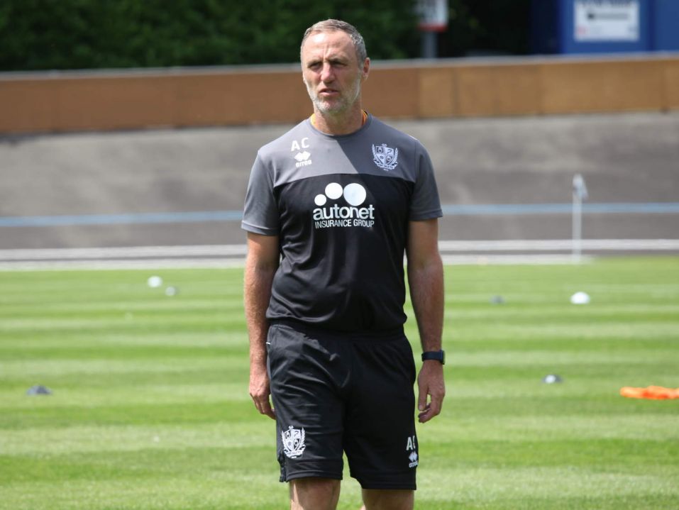 Port Vale coach Andy Crosby - Newcastle Town v Port Vale friendly, 2021 - AS Photos