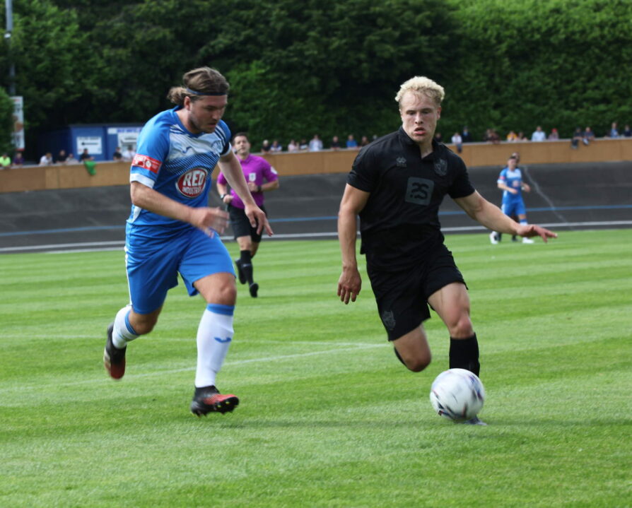 Eden Bailey on the ball - Newcastle Town v Port Vale friendly, 2021 - AS Photos