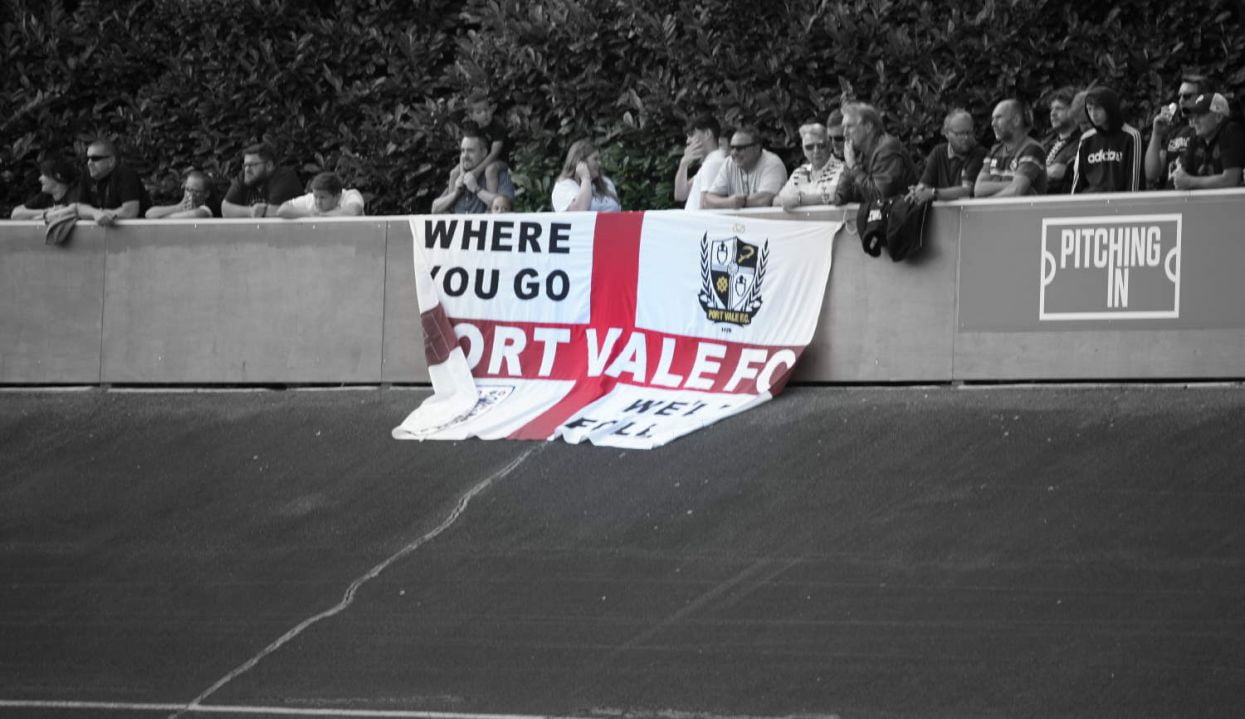 Port Vale supporters - Newcastle Town v Port Vale friendly, 2021 - AS Photos
