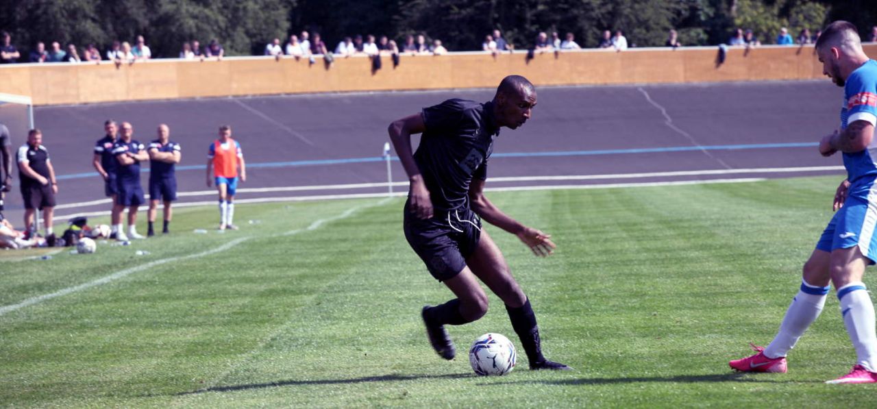 A Vale youngster on the ball - Newcastle Town v Port Vale friendly, 2021 - AS Photos