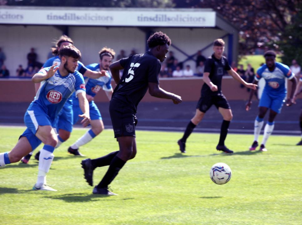 Goalscorer Kamani MacFarlane - Newcastle Town v Port Vale friendly, 2021 - AS Photos