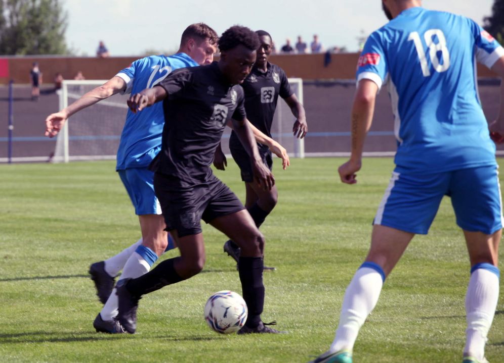 Goalscorer Kamani MacFarlane - Newcastle Town v Port Vale friendly, 2021 - AS Photos