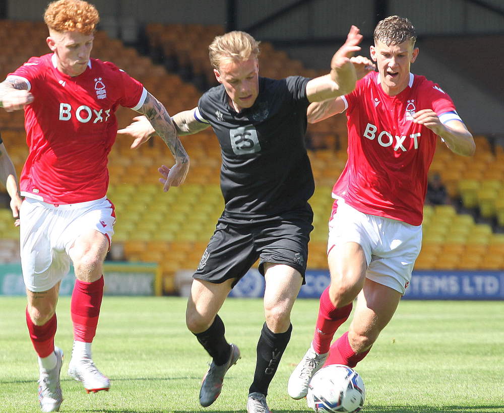 Tom Conlon battles - Port Vale 0-2 Nottm Forest, friendly 2021