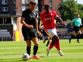 Jamie Proctor in action - Port Vale 0-2 Nottm Forest, friendly 2021