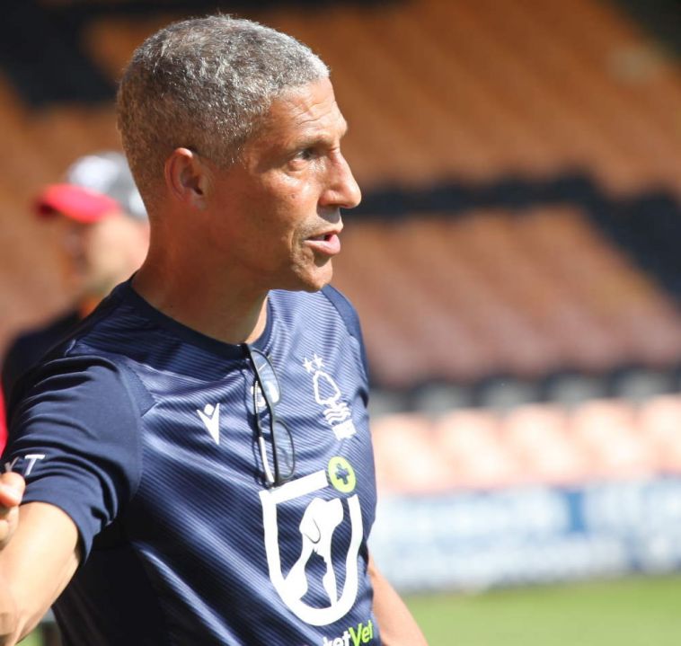 Forest manager Chris Hughton - Port Vale 0-2 Nottm Forest, friendly 2021