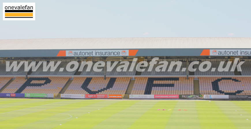 A general view of Port Vale FC's Vale Park stadium in 2021