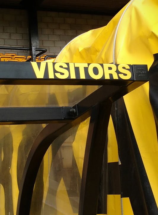 The away bench at Vale Park