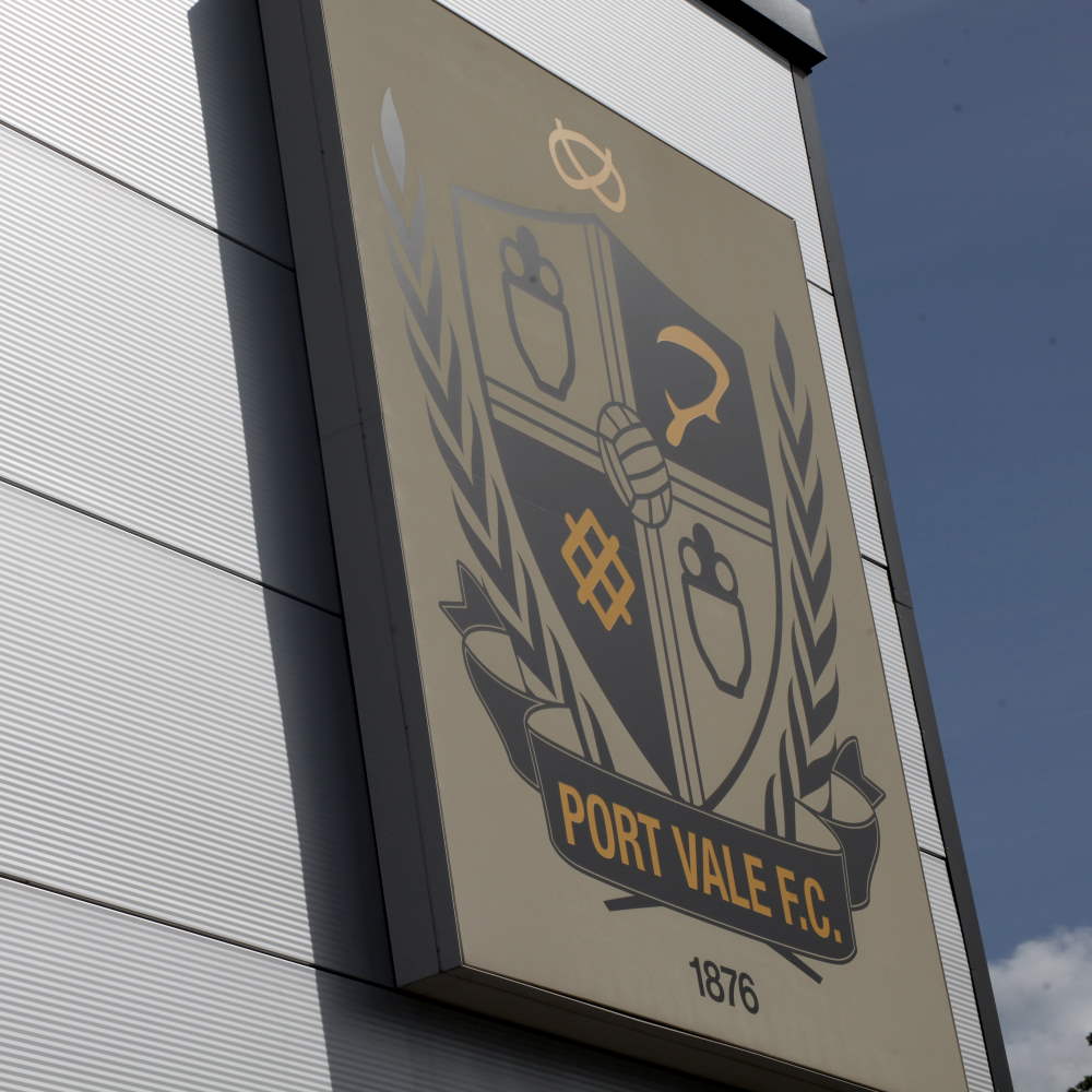 Port Vale sign on the club shop