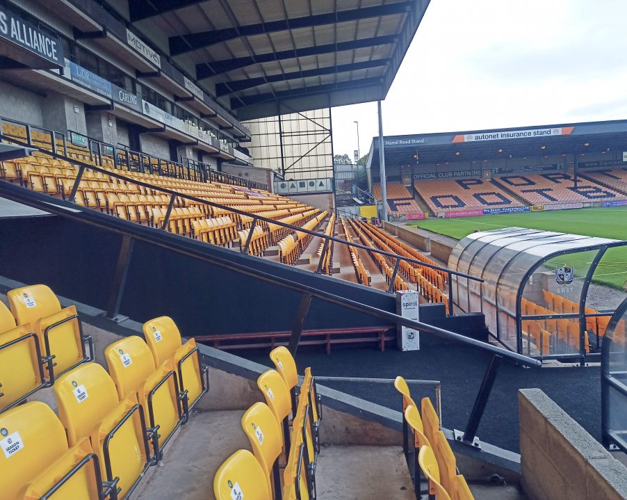 The Lorne St stand, Vale Park stadium 2021