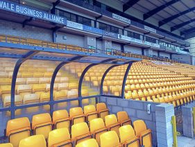 The Lorne St stand, Vale Park stadium 2021