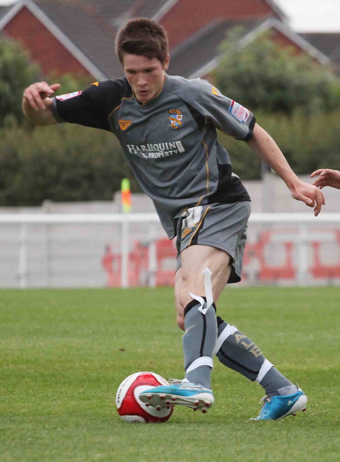 Ryan Burge in action for Port Vale against Nantwich Town in a friendly 2012