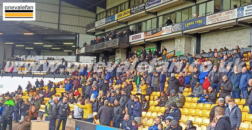 Port Vale FC supporters in the Lorne St stand