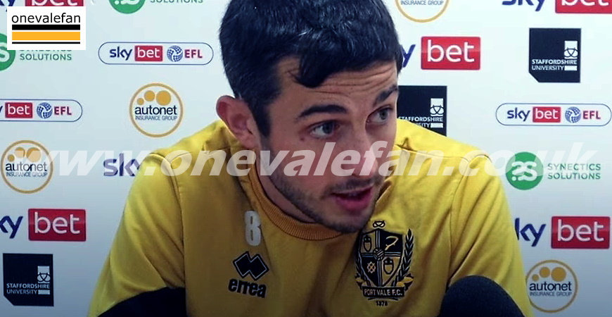 Port Vale midfielder Ben Garrity