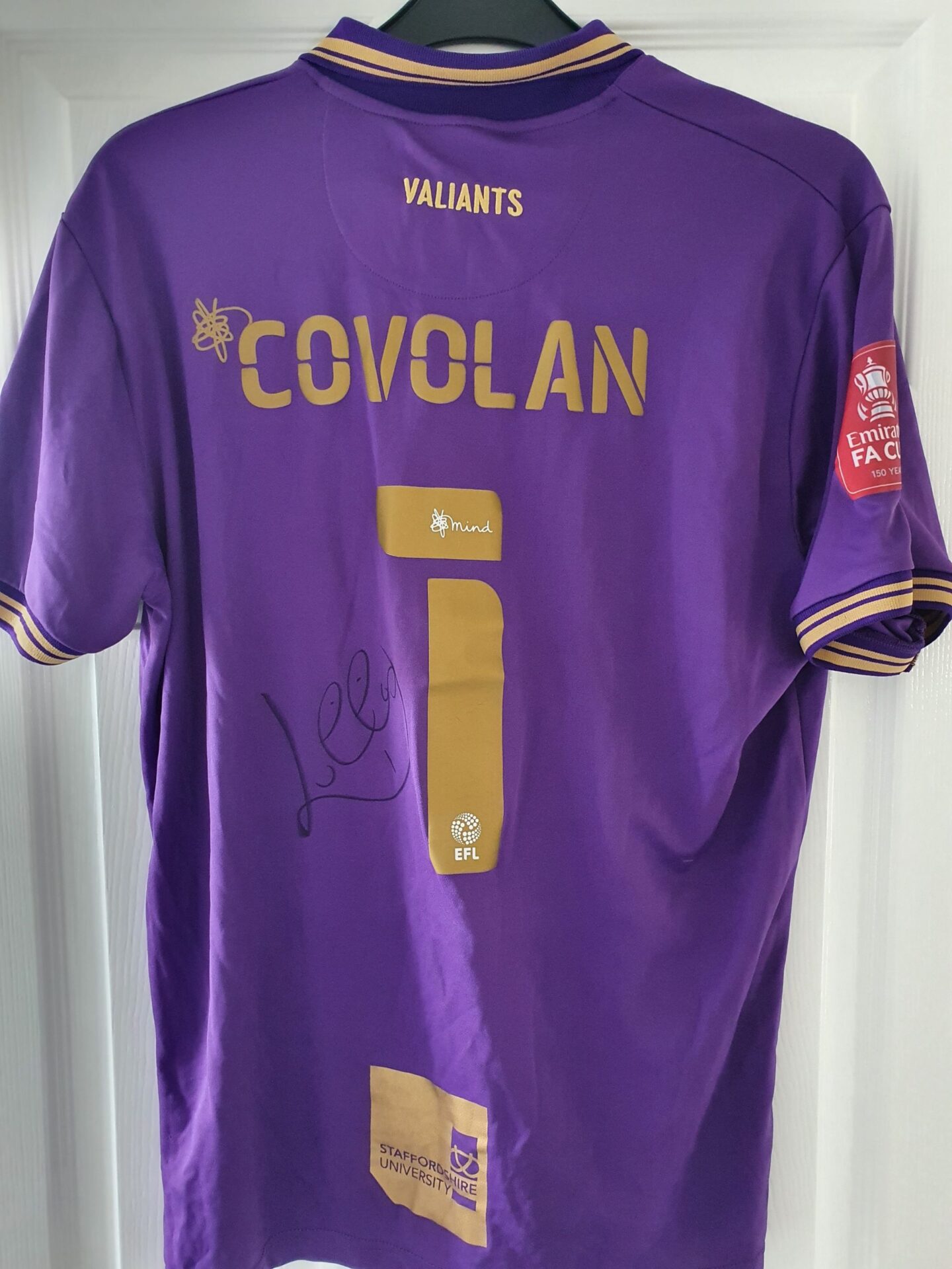 Signed Lucas Covolan shirt - Port Vale player sponsorship event 2022