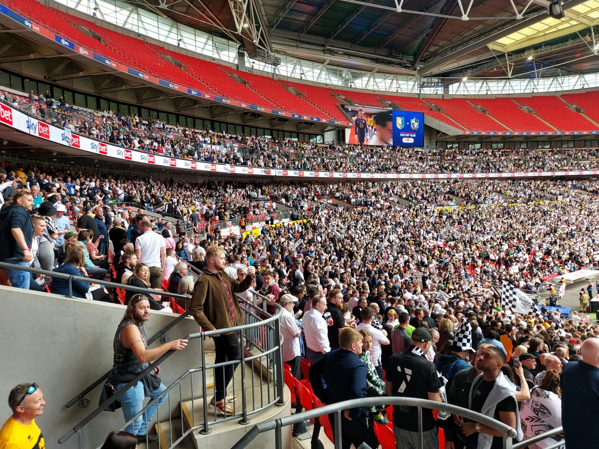Port Vale fans at Wembley stadium 2022