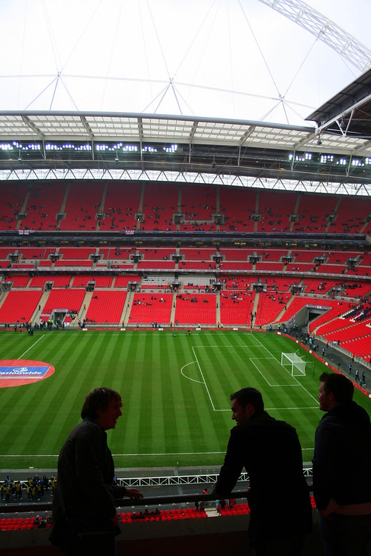 "Wembley Stadium - View from the top" by fakelvis is licensed under CC BY-SA 2.0.