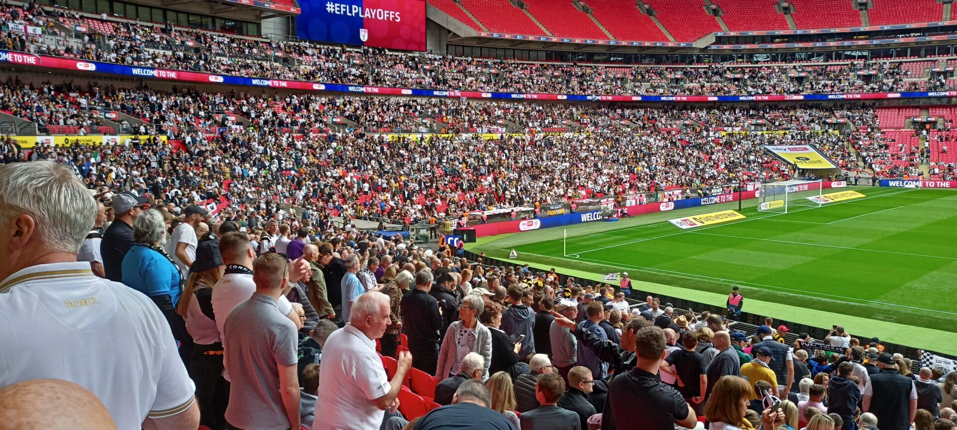 Port Vale fans at Wembley stadium 2022