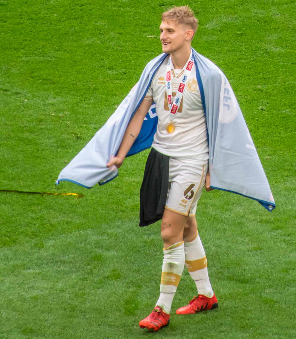 Nathan Smith celebrates promotion