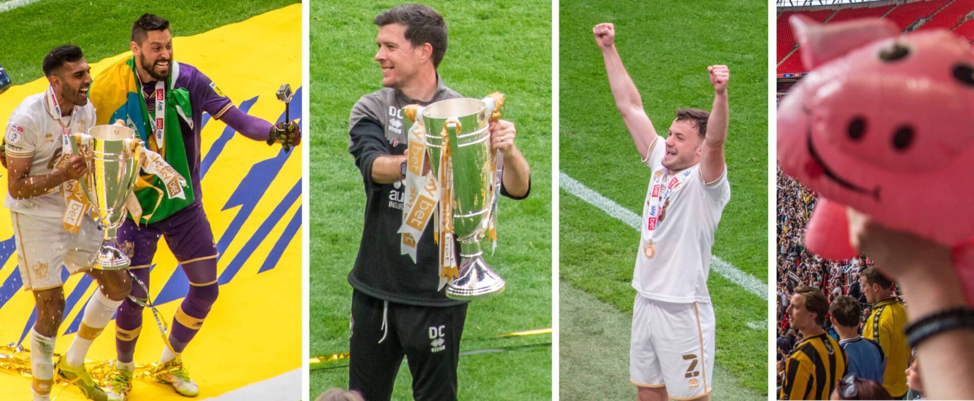 Play-off final gallery – goals, celebrations and… inflatable pigs!