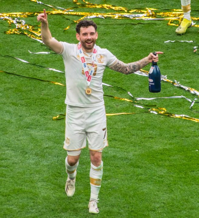 David Worrall celebrates promotion