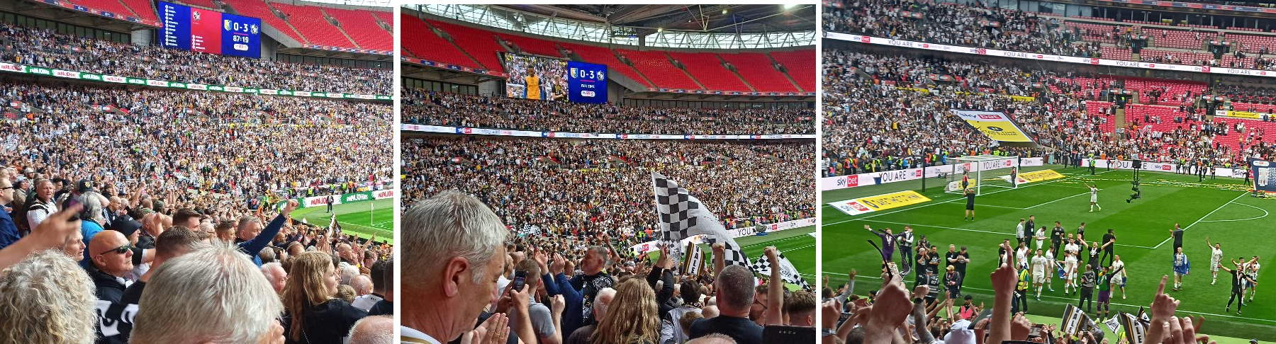 Montage - League Two play-off final at Wembley 2022 - Port Vale 3-0 Mansfield Town