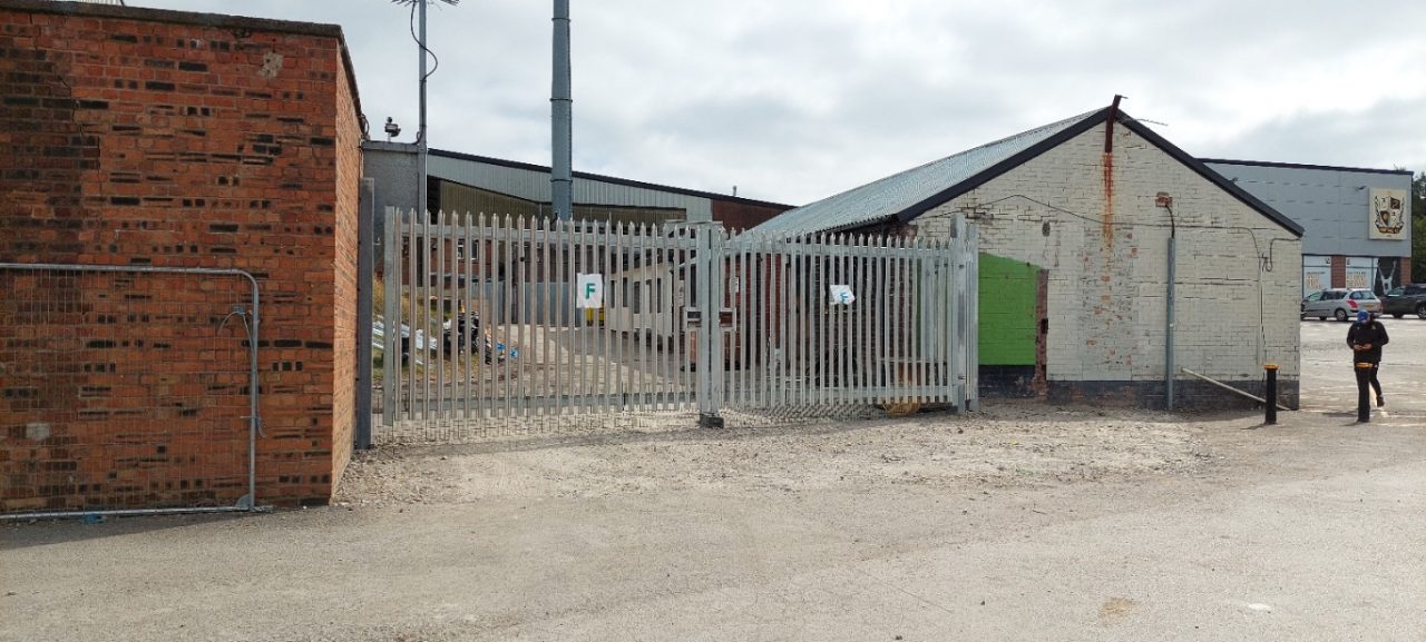 Construction work at the Vale Park stadium 2022