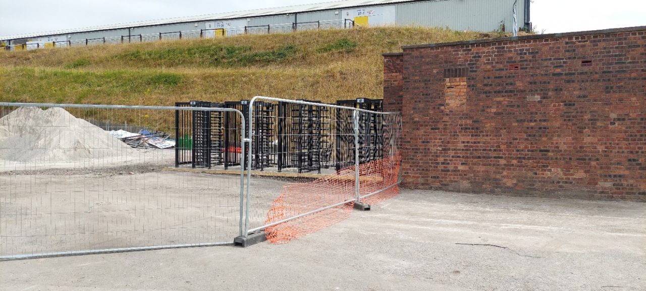 Construction work at the Vale Park stadium 2022