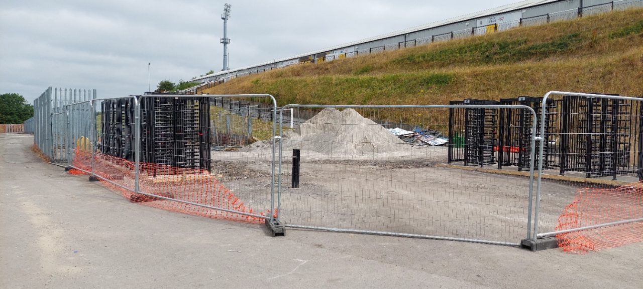 Construction work at the Vale Park stadium 2022