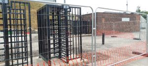Construction work at the Vale Park stadium 2022