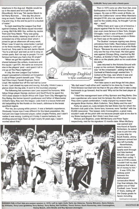 Terry Lees interview Backpass magazine