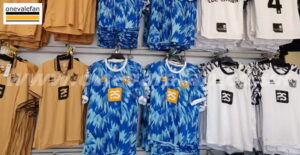 Port Vale shirts in the club shop 2022