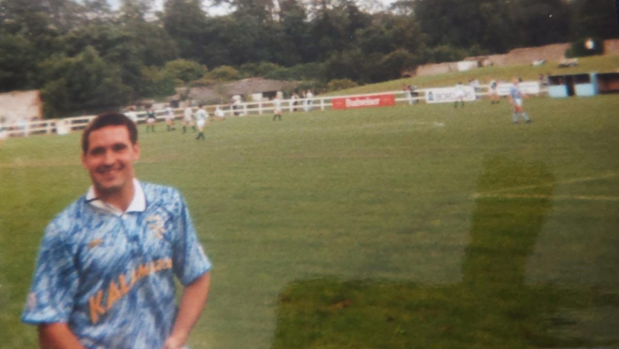 Port Vale defender Alan Webb photographed in 1991