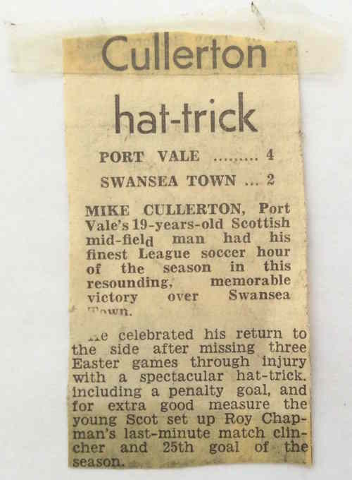 Port Vale 4-2 Swansea Town, 1968 - report
