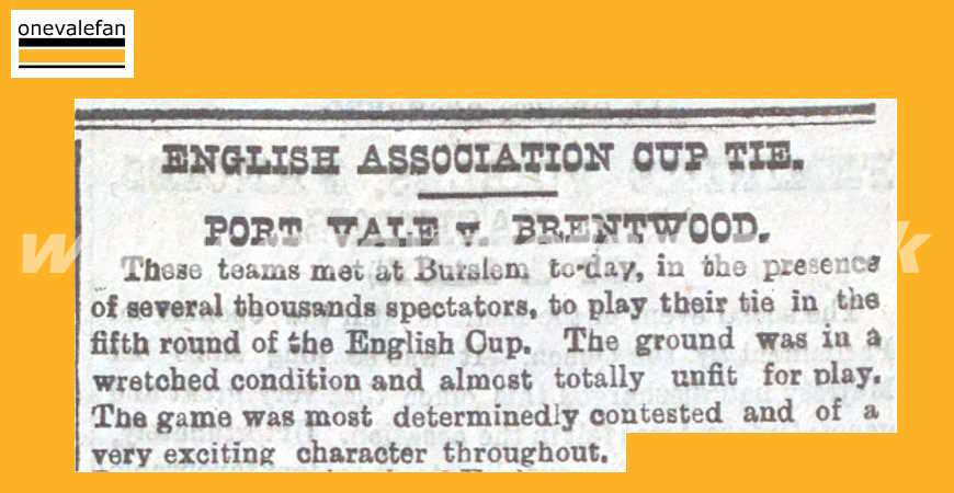 A walkover, a bye and a controversial exit – the epic tale of Port Vale’s debut FA Cup run