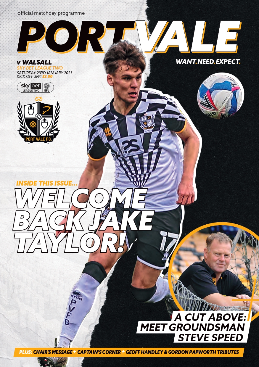 Port Vale v Walsall programme